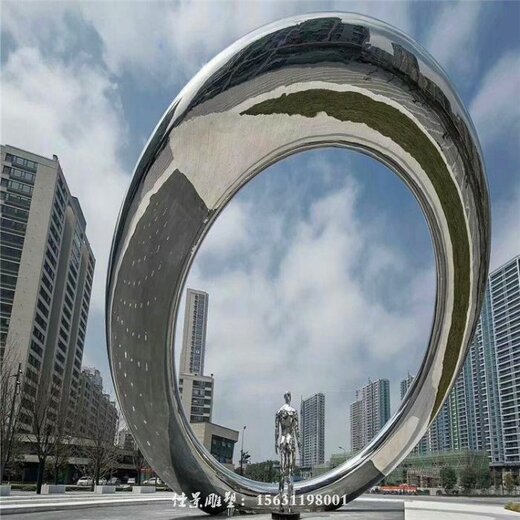 園林不銹鋼圓環雕塑實力企業,創意圓環雕塑
